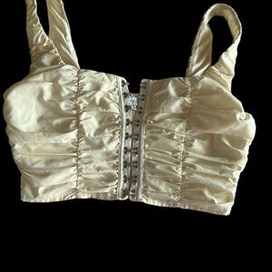 Emory Park Cream Crop Top